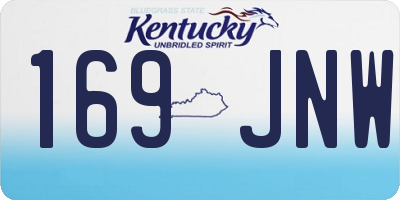 KY license plate 169JNW