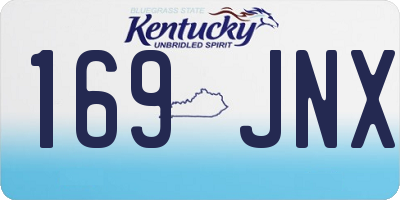 KY license plate 169JNX