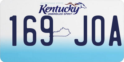 KY license plate 169JOA