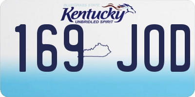 KY license plate 169JOD