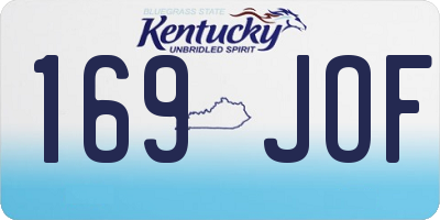 KY license plate 169JOF