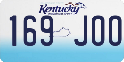 KY license plate 169JOO