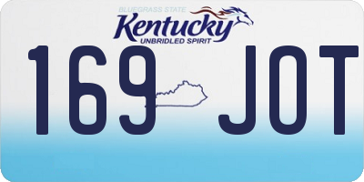 KY license plate 169JOT