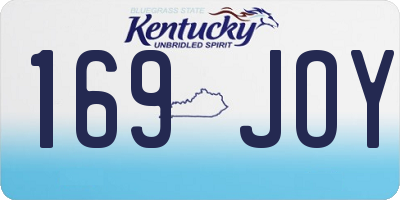 KY license plate 169JOY