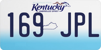 KY license plate 169JPL