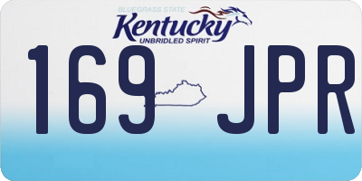 KY license plate 169JPR