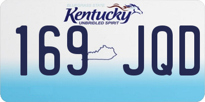 KY license plate 169JQD