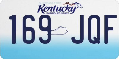 KY license plate 169JQF