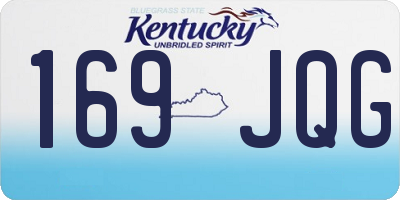 KY license plate 169JQG