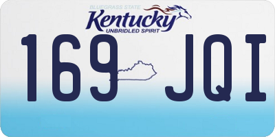 KY license plate 169JQI
