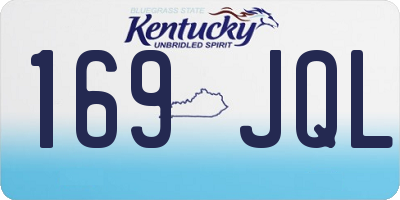 KY license plate 169JQL