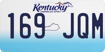 KY license plate 169JQM