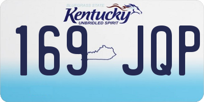 KY license plate 169JQP