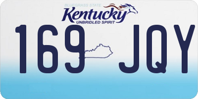 KY license plate 169JQY