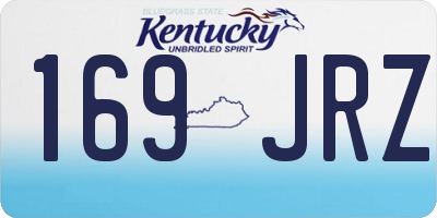 KY license plate 169JRZ