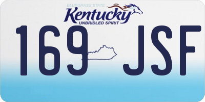 KY license plate 169JSF