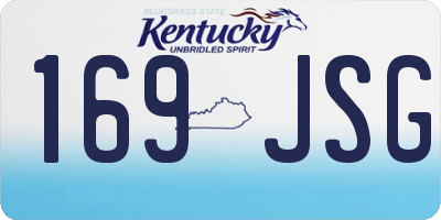 KY license plate 169JSG