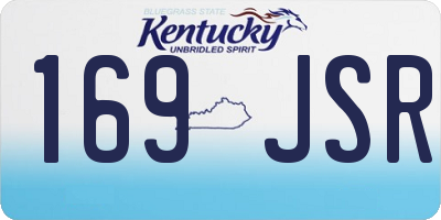KY license plate 169JSR