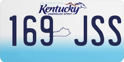 KY license plate 169JSS