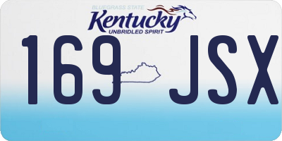KY license plate 169JSX