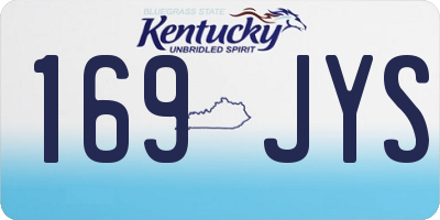 KY license plate 169JYS