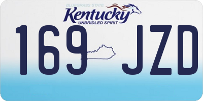 KY license plate 169JZD