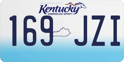 KY license plate 169JZI