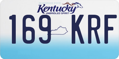 KY license plate 169KRF