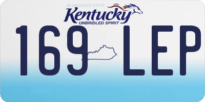 KY license plate 169LEP