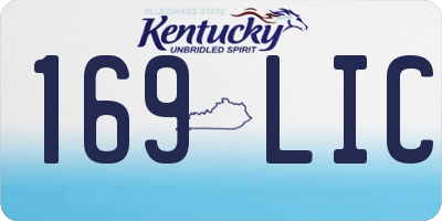 KY license plate 169LIC