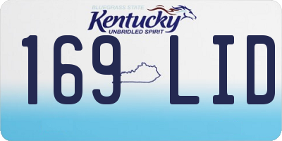 KY license plate 169LID