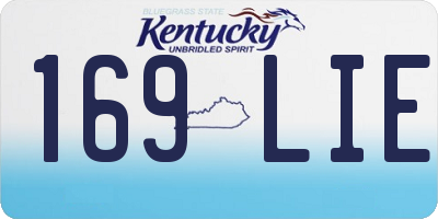 KY license plate 169LIE