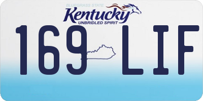 KY license plate 169LIF