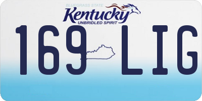 KY license plate 169LIG