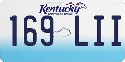 KY license plate 169LII