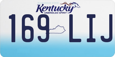 KY license plate 169LIJ