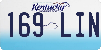 KY license plate 169LIN