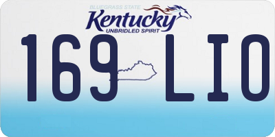 KY license plate 169LIO