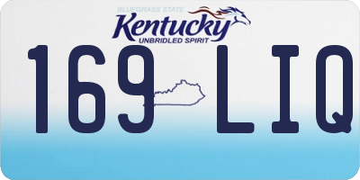 KY license plate 169LIQ