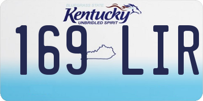 KY license plate 169LIR