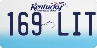 KY license plate 169LIT