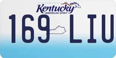 KY license plate 169LIU