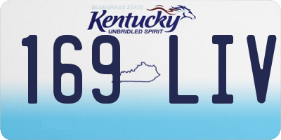KY license plate 169LIV