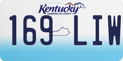 KY license plate 169LIW
