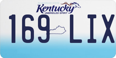 KY license plate 169LIX