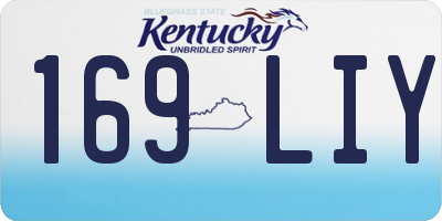 KY license plate 169LIY