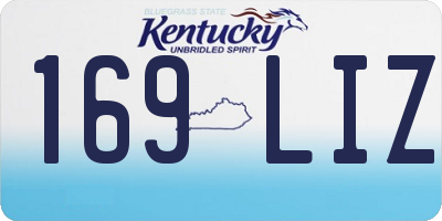 KY license plate 169LIZ