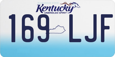 KY license plate 169LJF