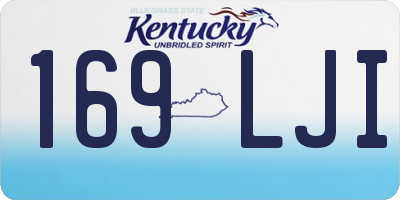 KY license plate 169LJI
