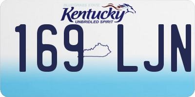 KY license plate 169LJN
